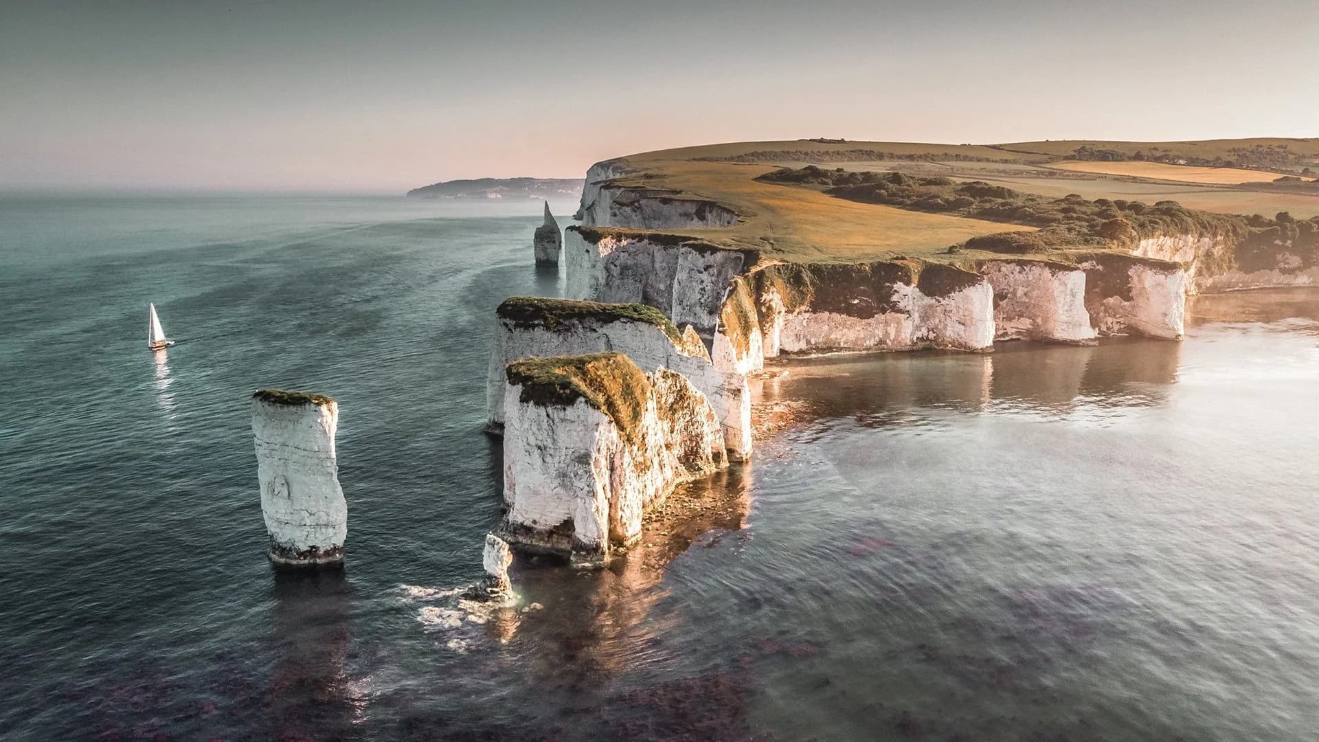 The Dorset coast at Old Harry Rocks
